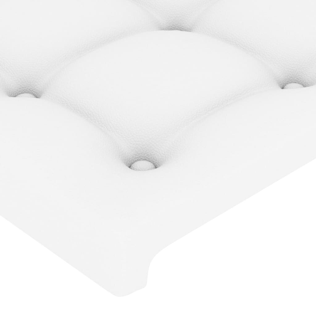 Testiera Bianca a LED-Testata del letto 144x5x78/88 cm in Similpelle
