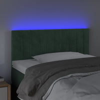 Testiera a LED-Testata con LED Verde Scuro 80x5x78/88 cm in Velluto 801358