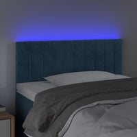 Testiera a LED Blu Scuro 100x5x78/88 cm in Velluto 3121896