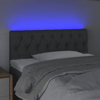 Testiera a LED-Testata con LED Grigio Scuro 90x7x78/88 cm in Tessuto