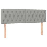 Testiera a LED Grigio Chiaro 144x7x78/88 cm in Tessuto 3121946