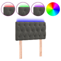 Testiera a LED Grigio Scuro 80x7x78/88 cm in Velluto 3121979