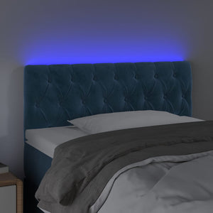 Testiera a LED Blu Scuro 90x7x78/88 cm in Velluto 3121988