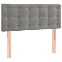 Testiera a LED Grigio Chiaro 80x5x78/88 cm in Velluto 3122076