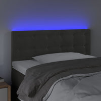Testiera a LED-Testata con LED Grigio Scuro 80x5x78/88 cm in Velluto 981945