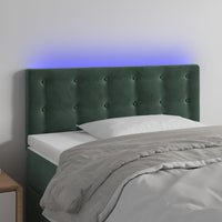 Testiera a LED-Testata con LED Verde Scuro 80x5x78/88 cm in Velluto 731165