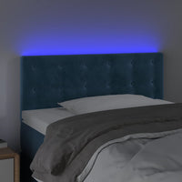 Testiera a LED Blu scuro 90x5x78/88 cm in Tessuto 3122086