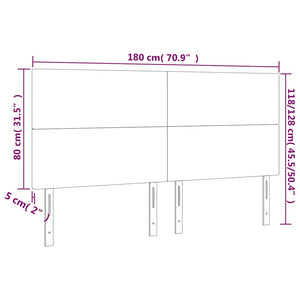 Testiera a LED Verde Scuro 180x5x118/128cm in Velluto 3122207