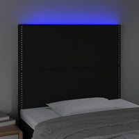Testiera a LED nero 90x5x118/128 cm in Tessuto 3122268