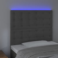 Testiera a LED-Testata con LED Grigio Scuro 80x5x118/128 cm in Velluto 465383