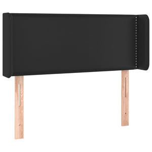 Testiera a LED Nera 83x16x78/88 cm in Similpelle 3123168