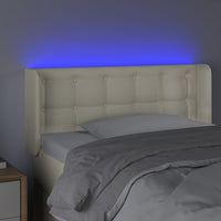 Testiera a LED Crema 83x16x78/88 cm in Similpelle 3123310