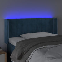 Testiera a LED Blu Scuro 103x16x78/88 cm in Velluto 3123520