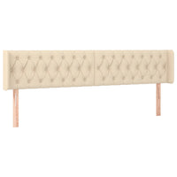 Testiera a LED Crema 183x16x78/88 cm in Tessuto