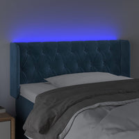 Testiera a LED Blu scuro 93x16x78/88 cm in Velluto 3123612
