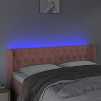 Testiera a LED Rosa 147x16x78/88 cm in Velluto 3123625