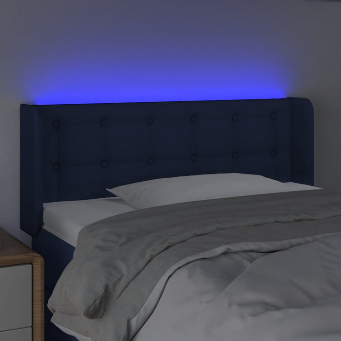 Testiera a LED Blu 93x16x78/88 cm in Tessuto 3123658
