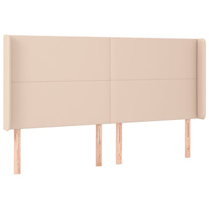 Testiera a LED-Testata con LED Cappuccino 183x16x118/128 cm in Similpelle 819695