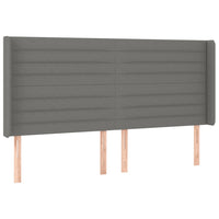 Testiera a LED-Testata con LED GrigioScuro 163x16x118/128cm inTessuto 985158