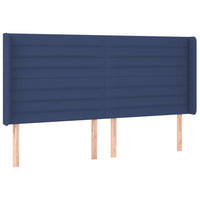 Testiera a LED-Testata con LED Blu 203x16x118/128 cm in Tessuto 239263