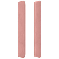 Testiera a LED-Testata con LED rosa 183x16x118/128 cm in Velluto 743230