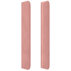 Testiera a LED-Testata con LED rosa 183x16x118/128 cm in Velluto 743230