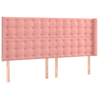 Testiera a LED-Testata con LED rosa 183x16x118/128 cm in Velluto 223344