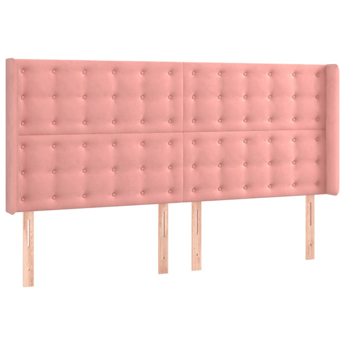 Testiera a LED rosa 203x16x118/128 cm in Vellutocod mxl 97925