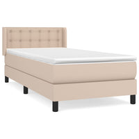 Giroletto a Molle con Materasso-Struttura Letto Cappuccino 90x190 cm Similpelle 852918