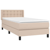 Giroletto a Molle con Materasso-Struttura Letto Cappuccino 90x190 cm Similpelle 852918