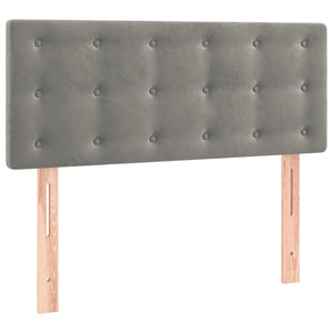 Giroletto a Molle con Materasso Grigio Chiaro 80x200 cm Velluto cod mxl 63320