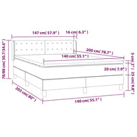 Giroletto a Molle con Materasso Verde Scuro 140x200 cm Velluto 3131204