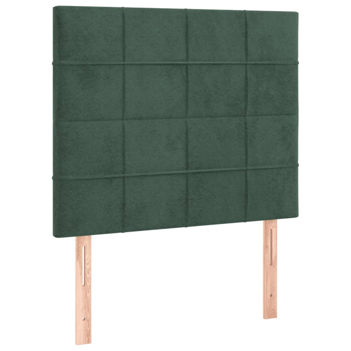 Giroletto a Molle con Materasso Verde Scuro 90x190 cm Velluto 3132654