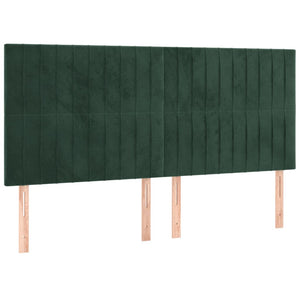 Giroletto a Molle con Materasso Verde Scuro 180x200 cm Velluto 3132816