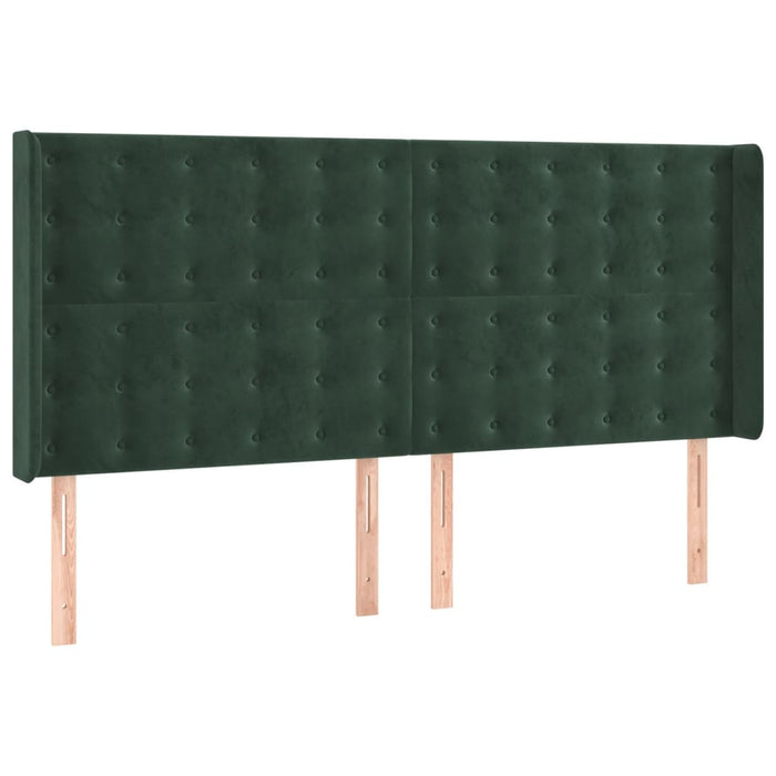 Giroletto a Molle con Materasso Verde Scuro 200x200 cm Velluto 3132942