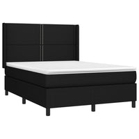Letto a Molle con Materasso e LED Nero 140x190 cm in Tessuto 3138231