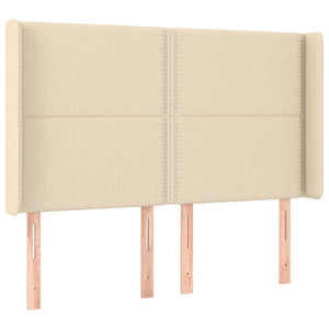 Letto a Molle con Materasso e LED Crema 140x190 cm in Tessuto 3138234