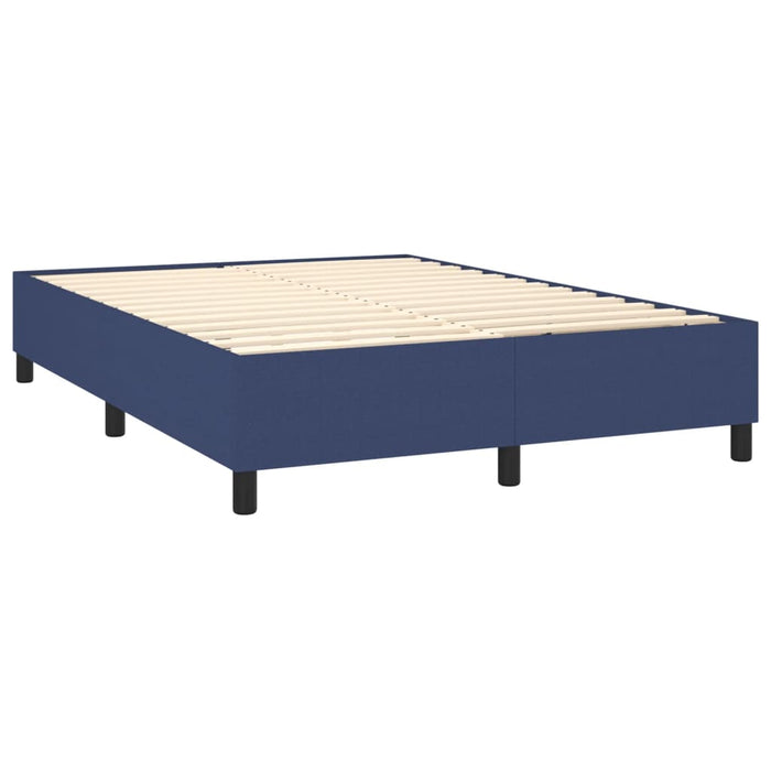 Letto a Molle con Materasso e LED Blu 140x190 cm in Tessuto 3138235