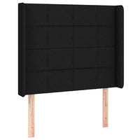 Letto a Molle con Materasso e LED Nero 90x200 cm in Tessuto 3138287