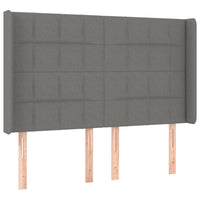 Letto a Molle Materasso e LED Grigio Scuro 140x200cm in Tessuto cod mxl 40200