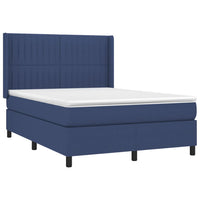 Letto a Molle con Materasso e LED Blu 140x190 cm in Tessuto 3138475