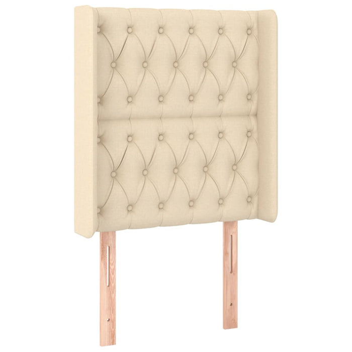 Letto a Molle con Materasso e LED Crema 80x200 cm in Tessuto 3138514