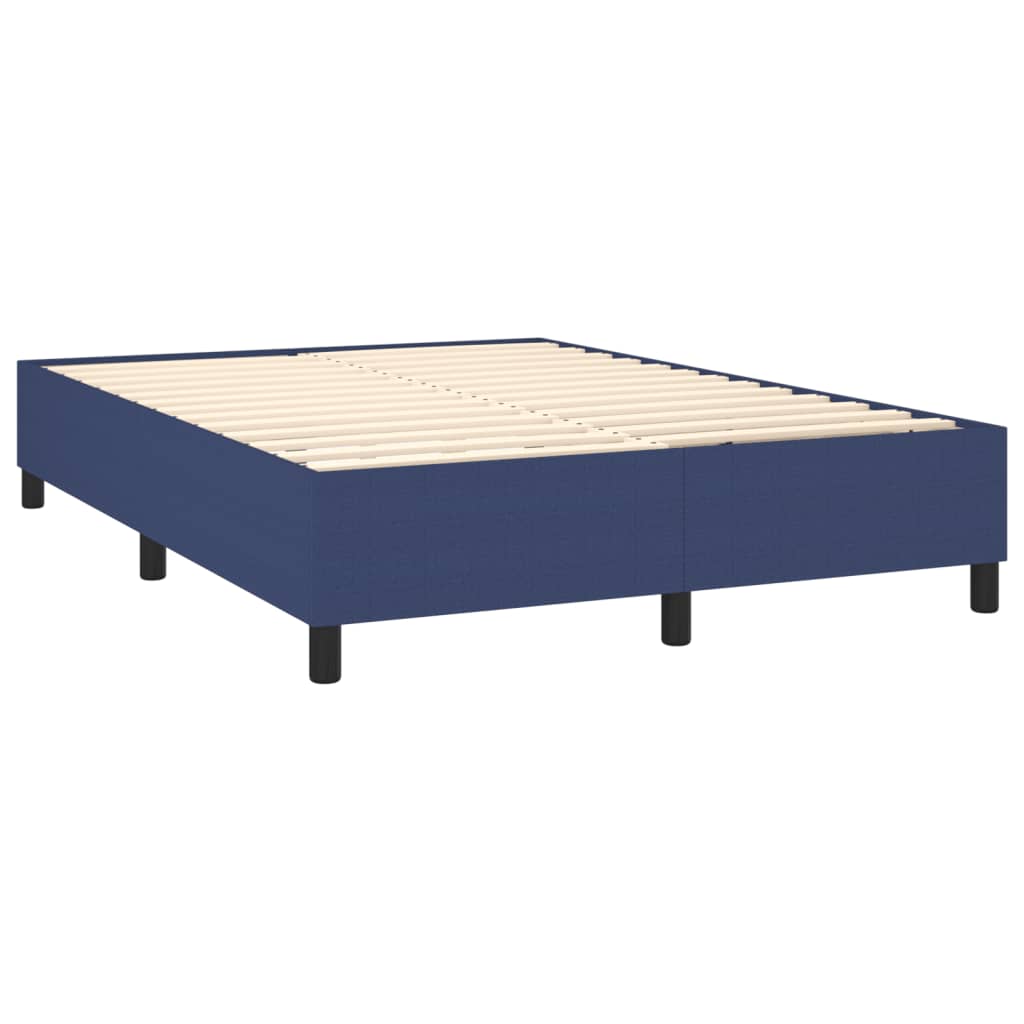 Letto a Molle con Materasso e LED Blu 140x200 cm in Tessuto cod mxl 62444
