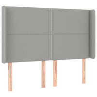 Letto a Molle Materasso e LED Grigio Chiaro 140x190 cm Tessuto 3138789