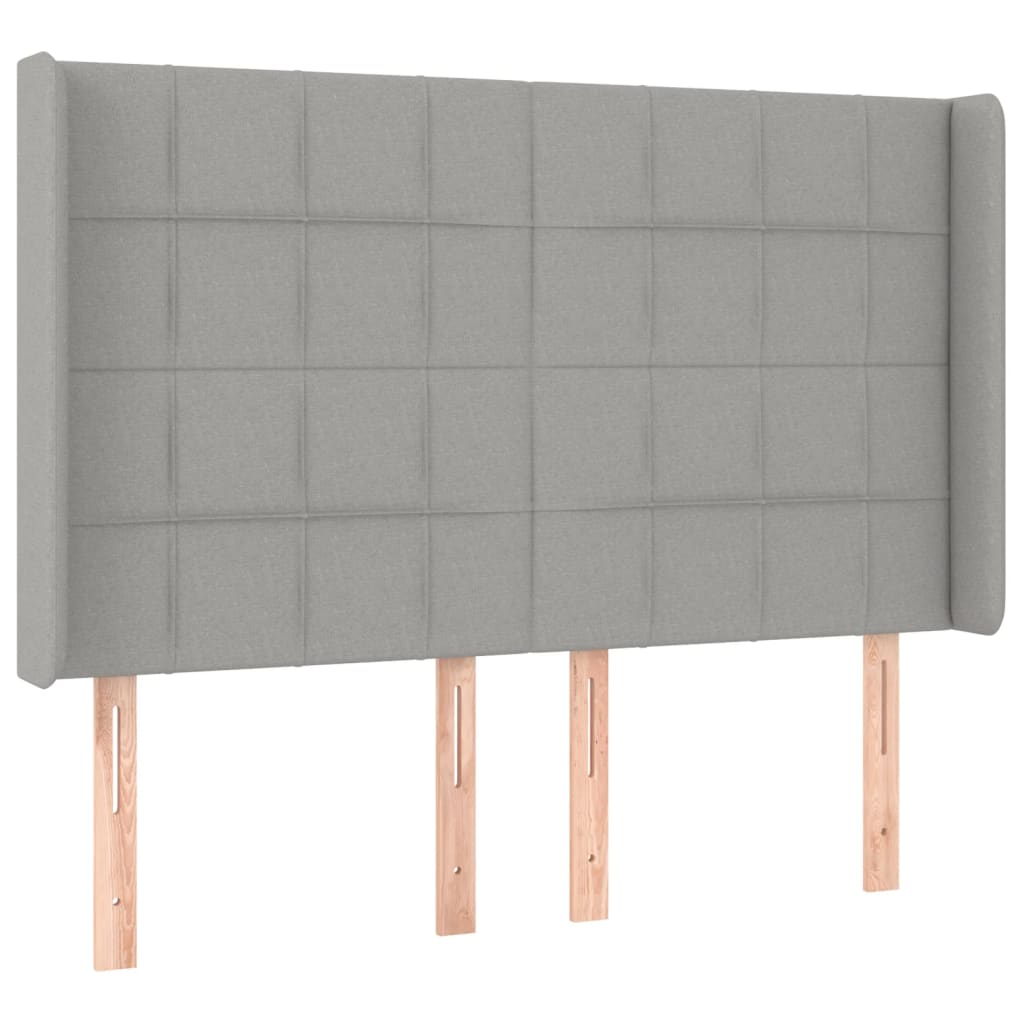 Letto a Molle Materasso e LED Grigio Chiaro 140x190 cm Tessuto 3138869