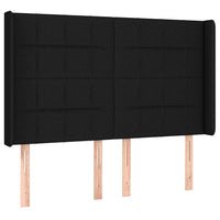 Letto a Molle con Materasso e LED Nero 140x190 cm in Tessuto 3138871
