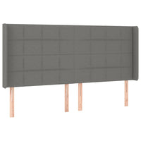 Letto a Molle Materasso e LED Grigio Scuro 200x200cm in Tessuto 3138902