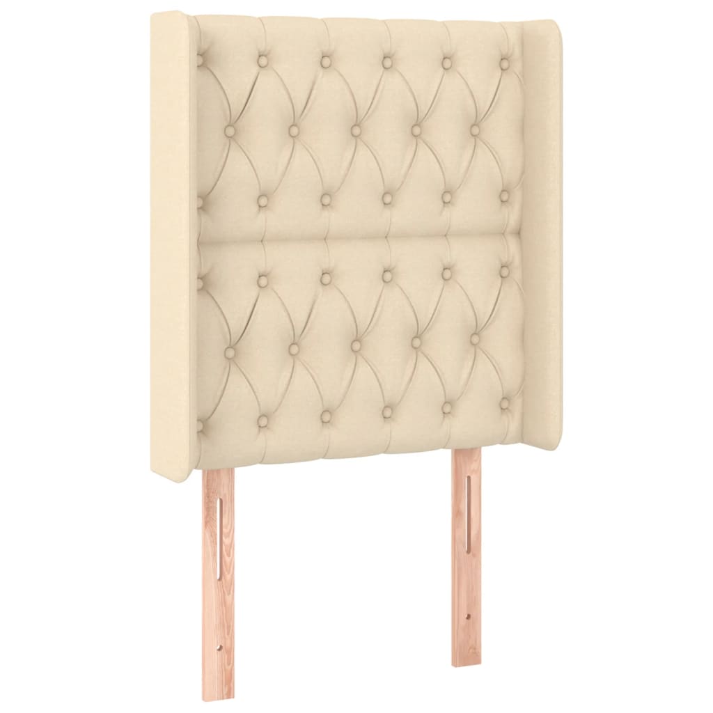 Letto a Molle con Materasso e LED Crema 80x200 cm in Tessuto 3139074