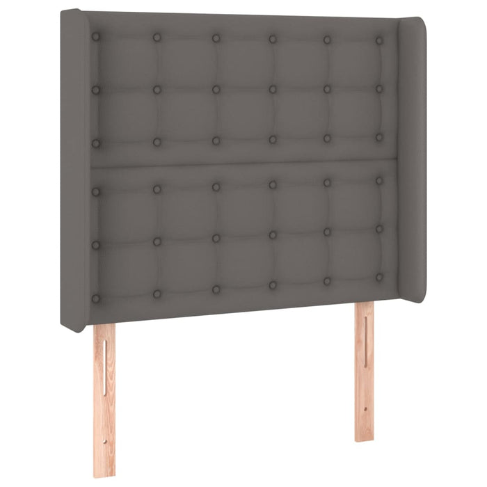 Giroletto Molle con Materasso e LED-Struttura Letto con LED Grigio 80x200cm Similpelle 303154
