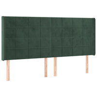 Letto a Molle con Materasso e LED Verde Scuro 200x200cm Velluto cod mxl 64099